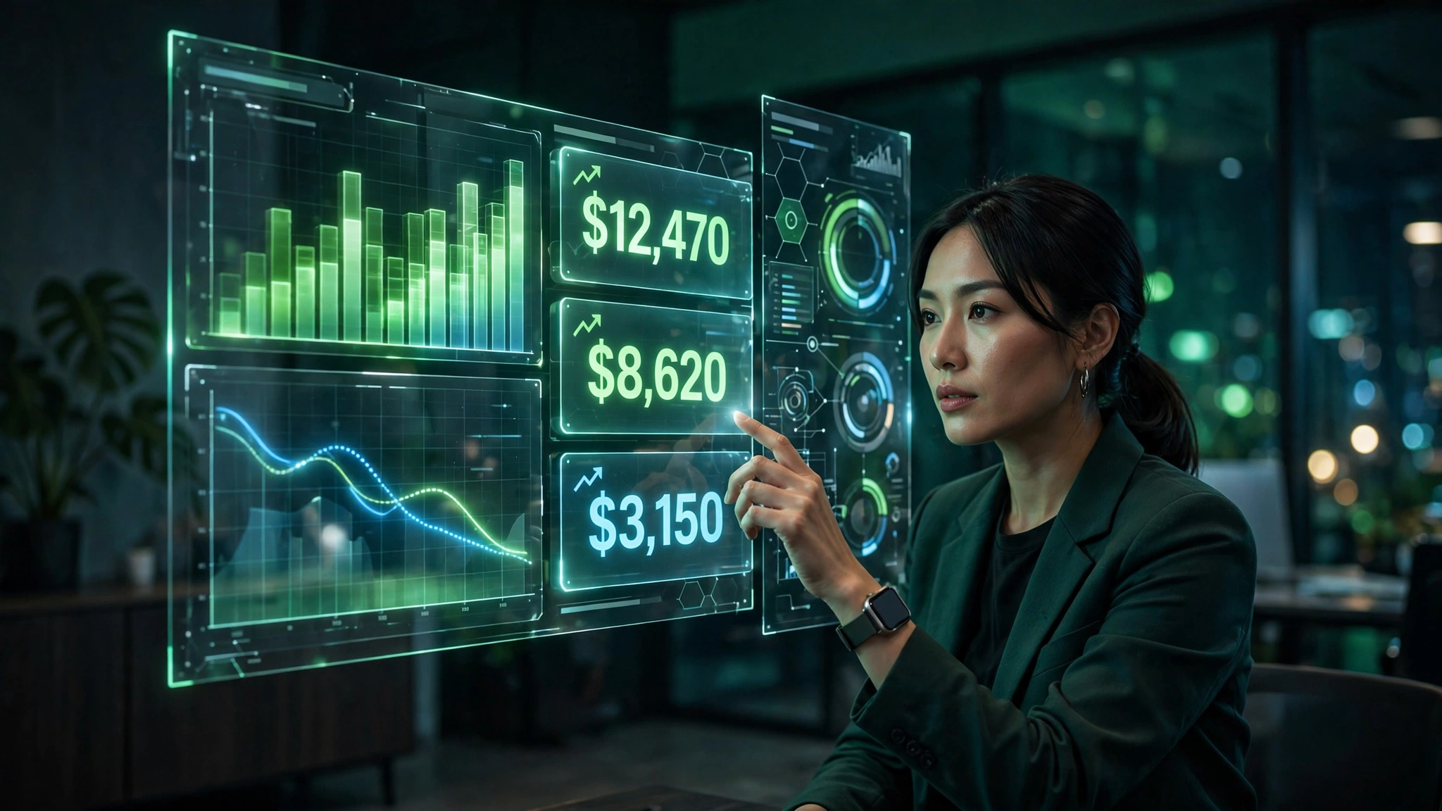 AI marketing cost comparison dashboard — Claude Opus 5.5 token pricing and content budget savings charts