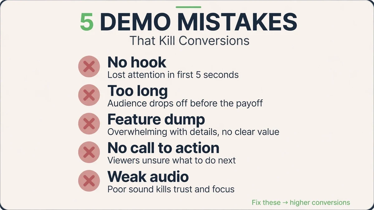 5 demo mistakes that kill conversions