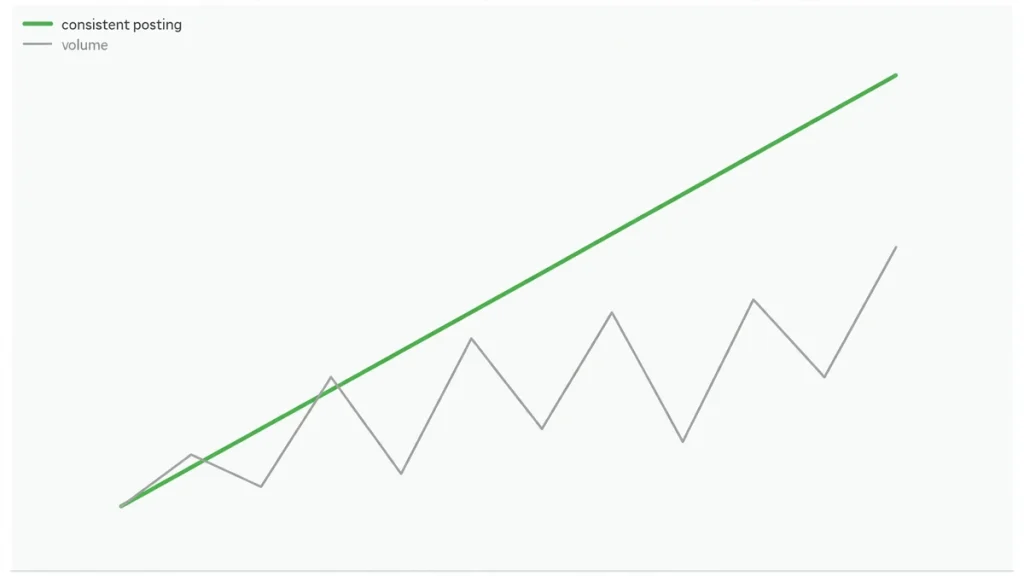 Why consistency beats volume in social media posting