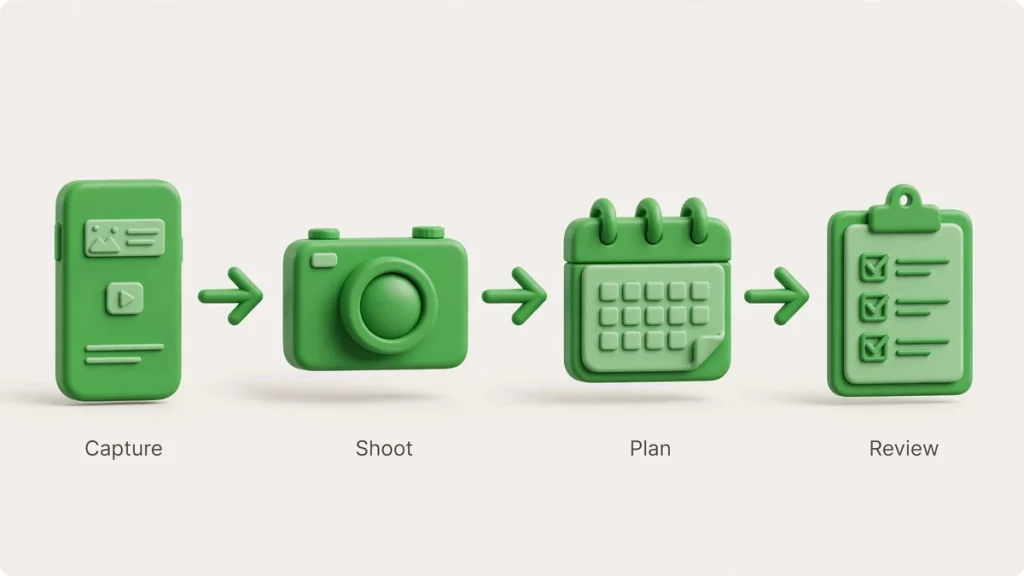 How to batch a month of Instagram content in one day — workflow