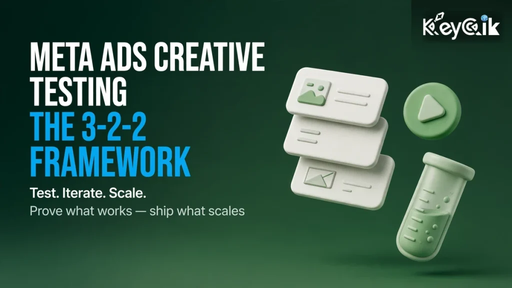 Meta Ads creative testing — our 3-2-2 testing framework