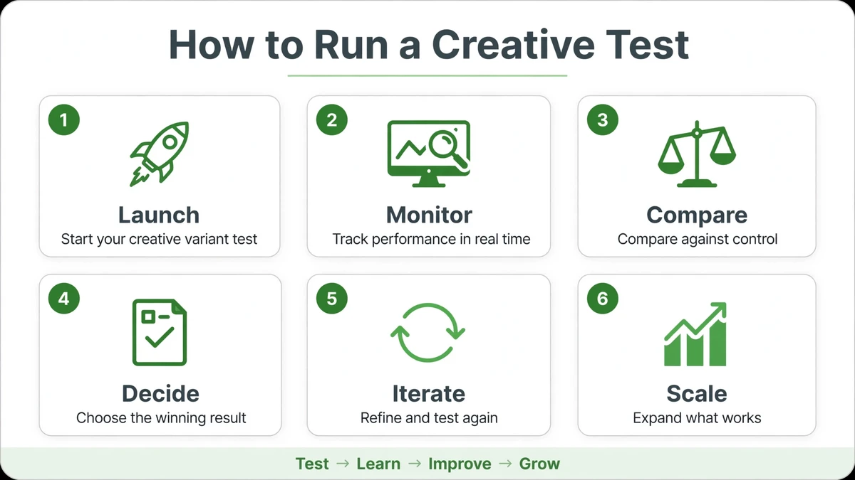 How to run a 3-2-2 creative test in 6 steps