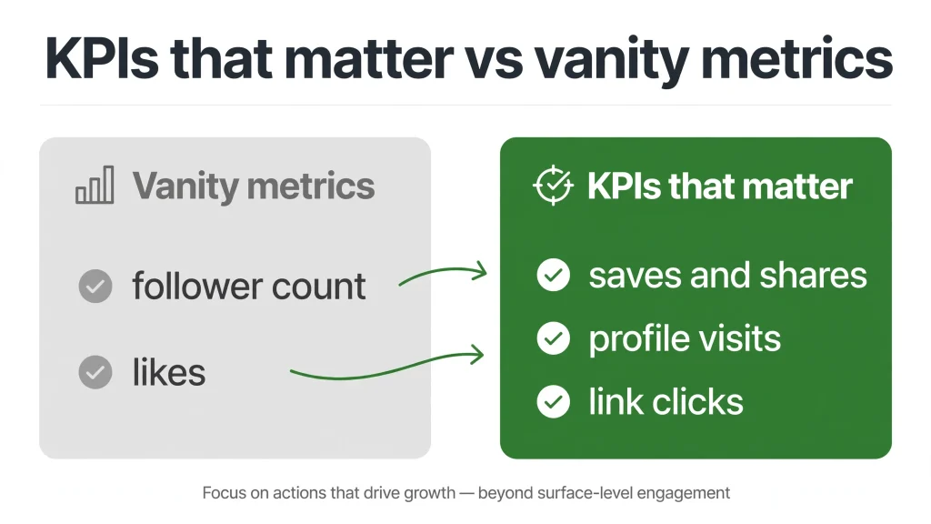 Social media KPIs that matter vs vanity metrics