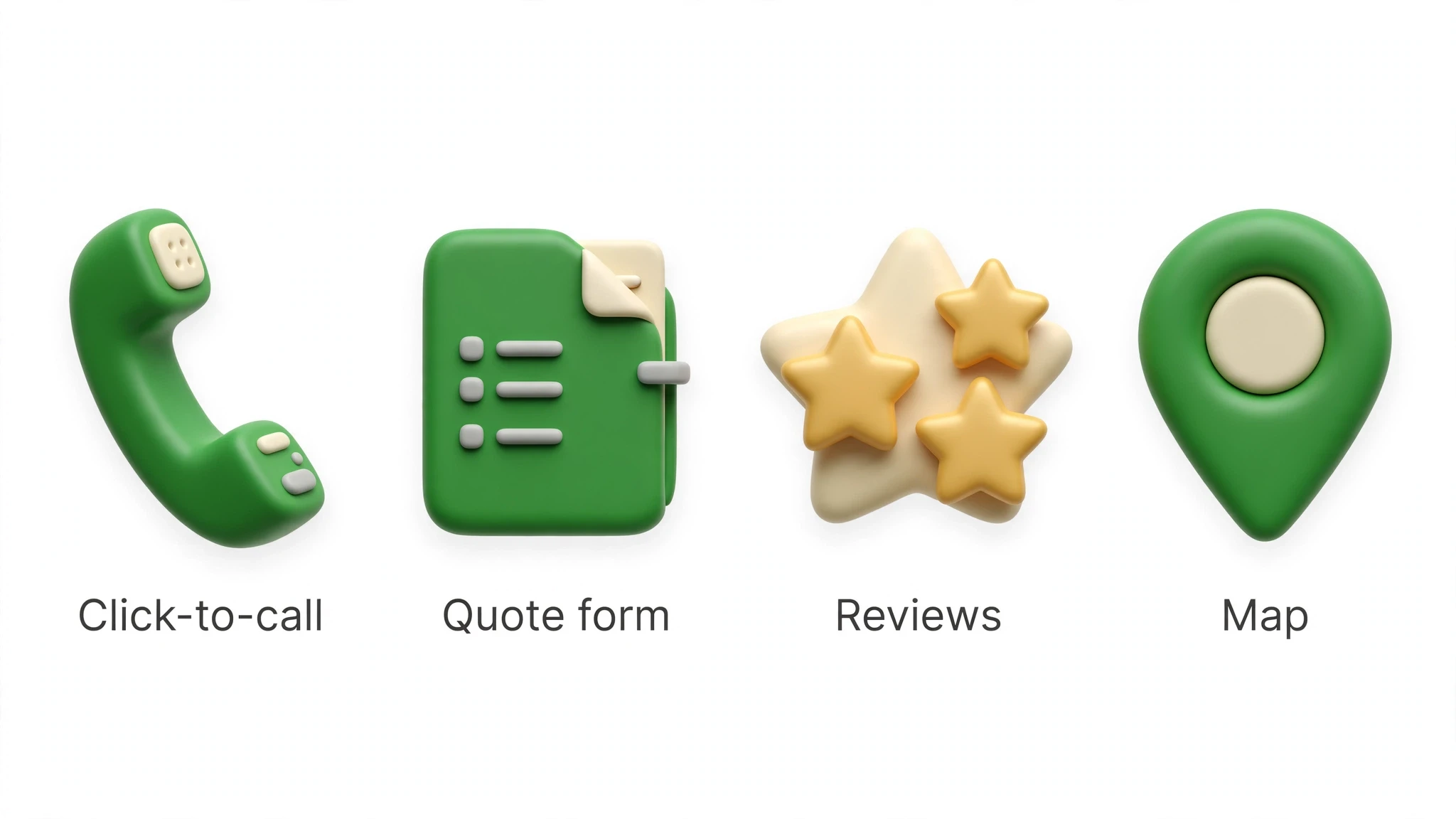 Lead conversion features for local business websites