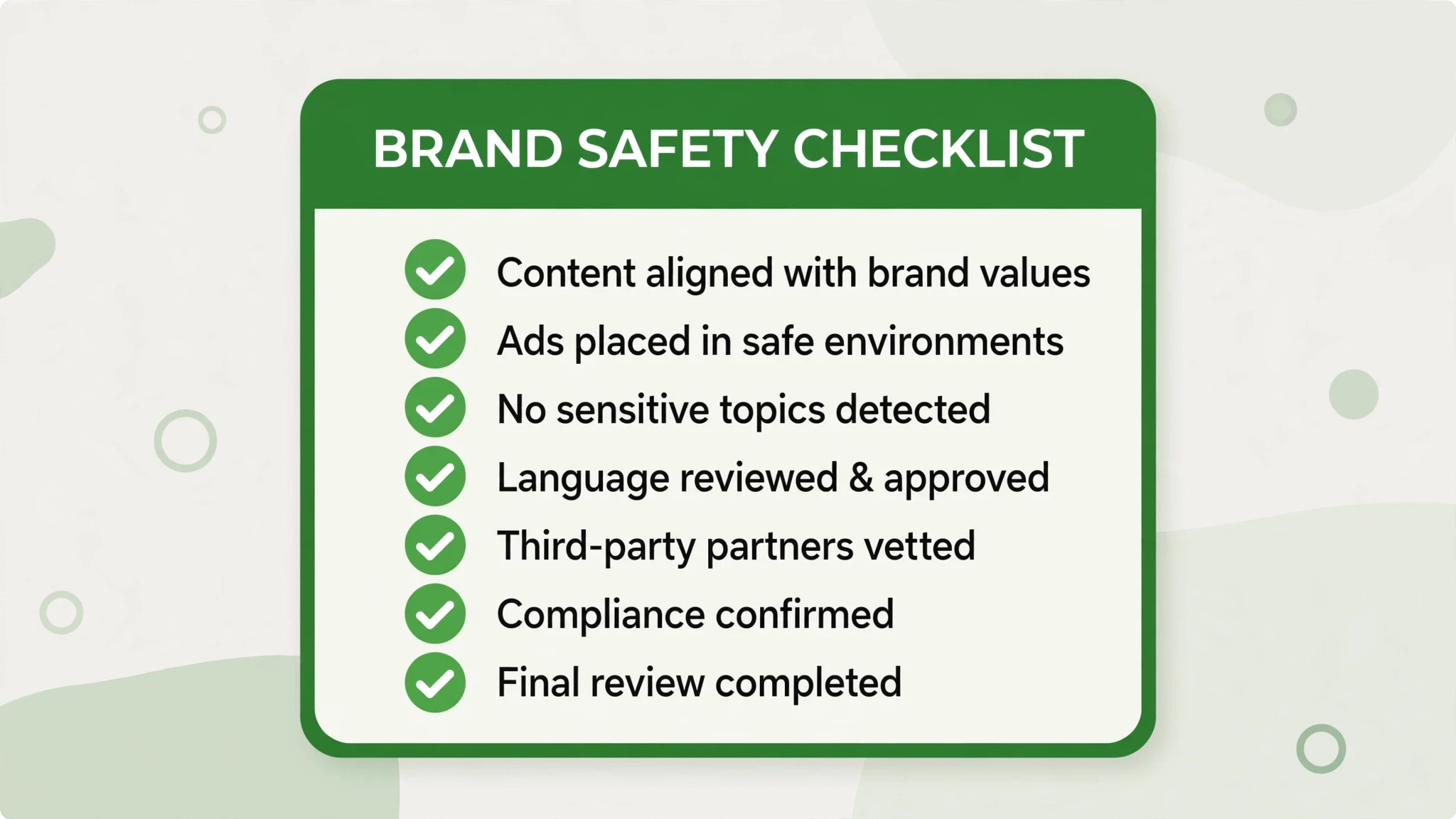 Brand safety checklist graphic for logo redesign launches — avoid a Falcons new logo style backlash