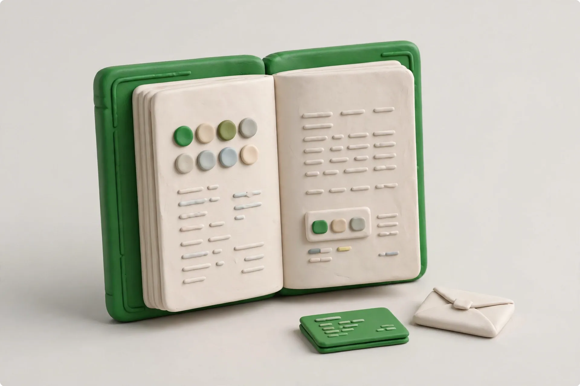 Brand guidelines book mockup 3D render