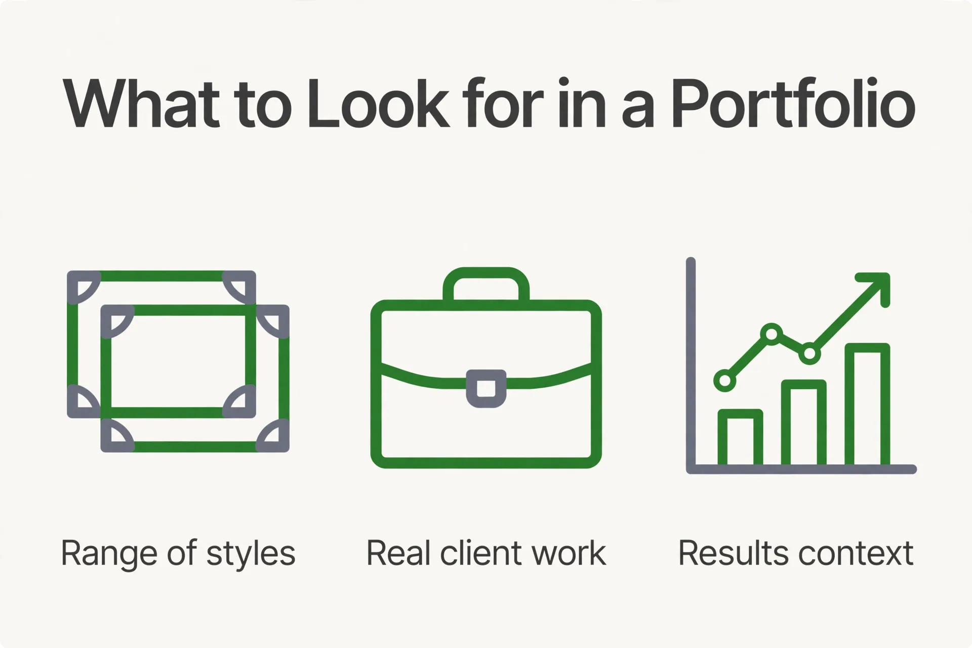 What to look for in a design portfolio graphic