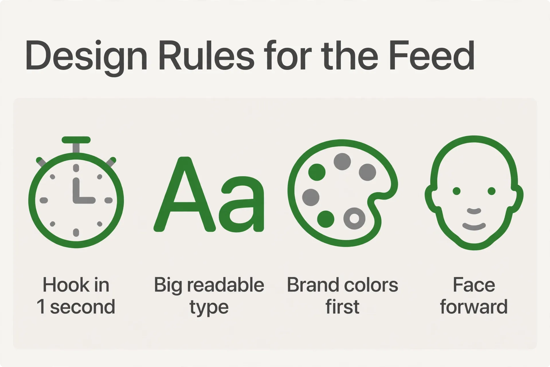 Design rules for the social media feed infographic